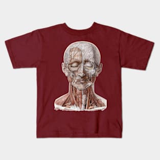 Vintage Human Anatomy Science, Head Throat Nose Kids T-Shirt